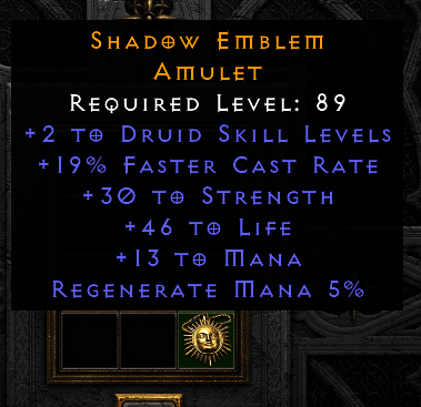 Top Druid Amulet