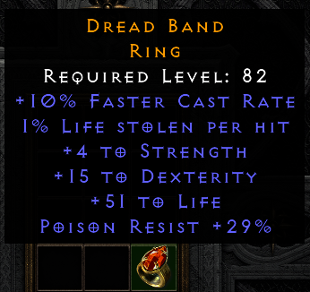 Dread band blood ring