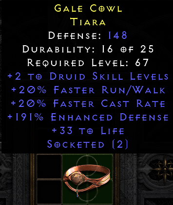 Gale Cowl Druid Diadem